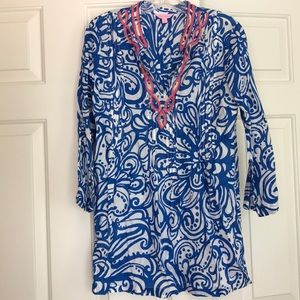 Lilly Pulitzer Get Crackin Beaded Sarasota Tunic